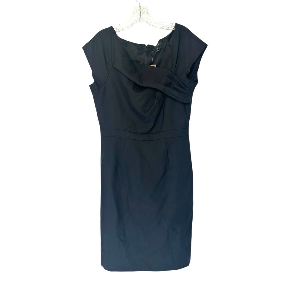 J.Crew Sheath Dress Black Office‎ Work Career Business Corporate Size 10 Tall